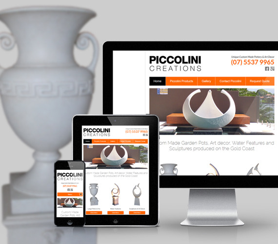 Piccolini Creations Gold Coast Website Design